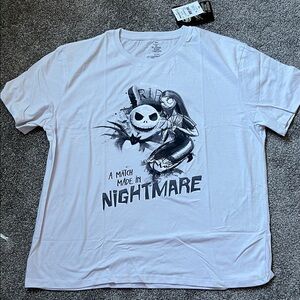 NWT - Disney The Nightmare Before Christmas Cream Graphic Tee - see note